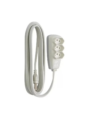 EXTENSAO BRANCA PL 2X0,75MM 5M UN. LIDER PLUS