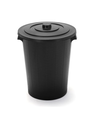 CESTO DE LIXO REDONDO BLACK 60L UN. INJEPLASTEC