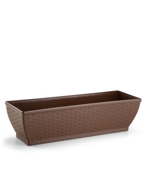 JARDINEIRA RATTAN GRANDE COR COFFEE UN.