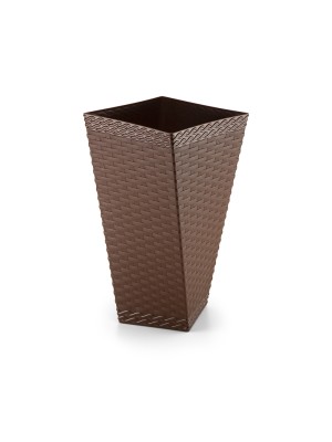 Vaso Twister Rattan 4,5L Coffee Design Moderno e Resistência para Plantas