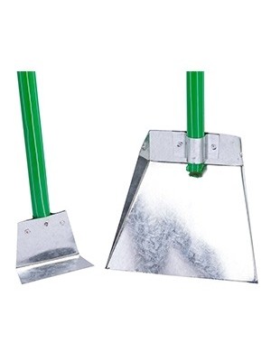 Kit Pa de Zinco com Cabo de Madeira e Aparador Zinco 70cm