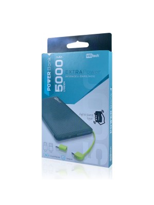 POWER BANK 5000MAH SAIDA V8 COM DOIS ADAPTADORES (LITE/ TIPO-C) UN. MB TECH