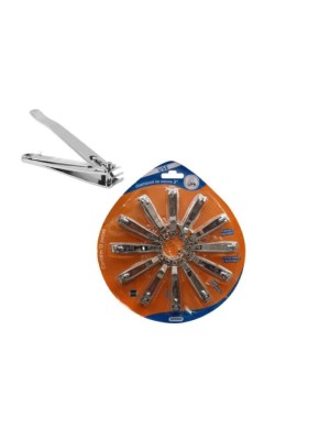 CORTADOR CARTELA C/12PCS UNHA METAL GRANDE 3