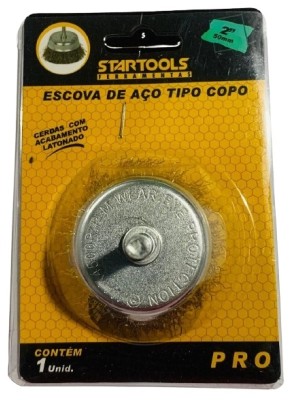 ESCOVA DE ACO TIPO COPO 50MM UN.