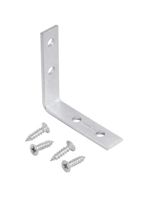 KIT CANTONEIRA CROMADO C/2PCS DE ACO E PARAFUSOS UN.