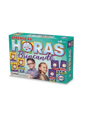 Jogo de tabuleiro Aprenda As Horas Brincando com 144 Figuras