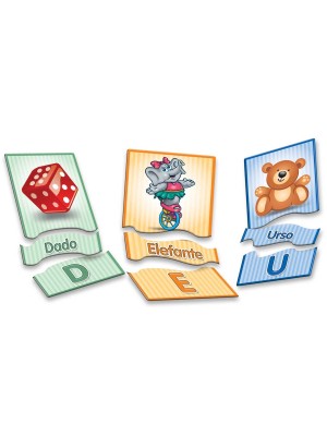 Jogo Conhecendo o Alfabeto Colorido de A ao Z com 72 Pecas