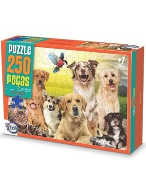Quebra-Cabeça Cachorros Fofos Puzzle 250 Peças Amizade Animais