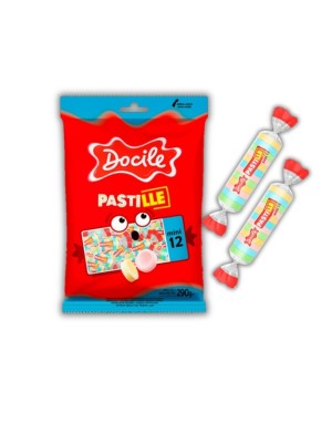 Pastilha Pastille Mini 100g Docile com 12 Unidades – Pastilhas Frutadas Individuais para Festas, Lembrancinhas
