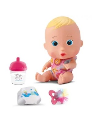 Boneca Little Dolls Mamazinho Mágico Chupeta Led Mamadeira