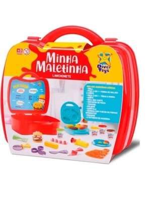 Minha Maletinha De Brinquedo Lanchonete Diversas Massas e Moldes