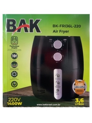 FRITADEIRA ELETRICA AIR FRYER 220V 1400W 3,6L UN. BEG