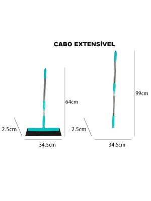 RODO LIMPA VIDRO C/CABO EXTENSIVEL 1M INOX UN.