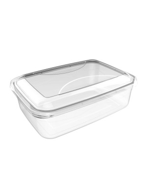 CONTAINER RETANGULAR TRASPARENTE 2,5L UN.