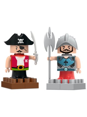 DUPLA BONECOS PIRATA + MEDIEVAL UN. ZUCATOYS