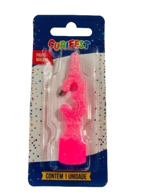 VELA STANDART ROSA BEBE N 3 - (3322) UN. CURIFEST