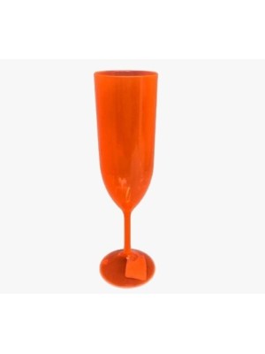 TAÇA ESPUMANTE 180ML CONJUNTO 6PCS LARANJA FLUORESCENTE UN. UAUPLAS