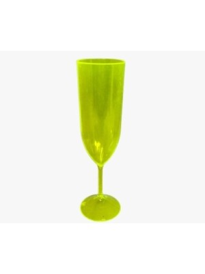 TAÇA ESPUMANTE 180ML CONJUNTO 6PCS AMARELO FLUORESCENTE UN. UAUPLAS