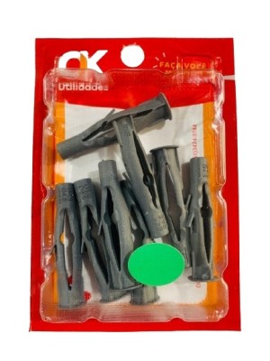 OK BUCHAS PLAST. TIJOLO FURADO 8MM C/8 UN.