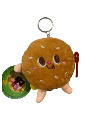 CHAVEIRO HAMBURGUER DE PELUCIA C/ENCHIMENTO 10X6X9CM UN. TUKA TOY