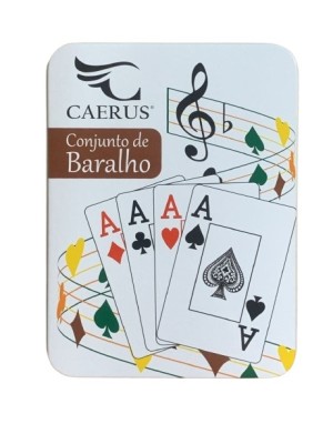 JOGO DE CARTAS BARALHO DE PLASTICO EM ESTOJO DUPLO UN. AKASH IMPORTS