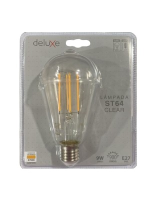 LÂMPADA DE FILAMENTO RETRÔ ST64 CLEAR 2700K 9W E27 900LM LUZ AMARELA 352190378 UN. AVANT