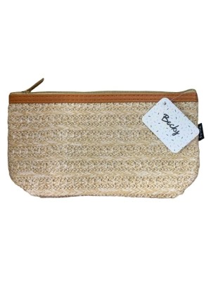 NECESSAIRE BECKY DE FIBRA NATURAL 23X13X6CM UN. MULTIART