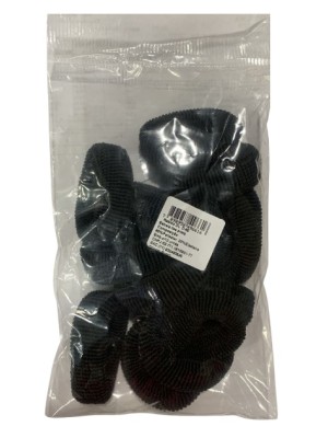 ELASTICO DE CABELO ESTRELA LISA PRETO C/12PCS UN. RABICO DL