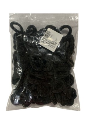 ELASTICO DE CABELO LAICRINHA MINE PRETO FINO C/90PCS UN. RABICO DL
