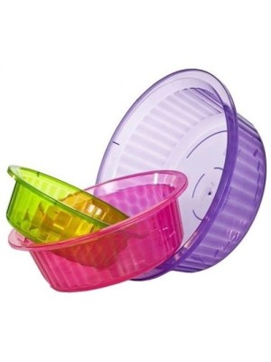 Kit 3 Bacias Canelada Pmg Plus Transcolor Multiuso Colorida