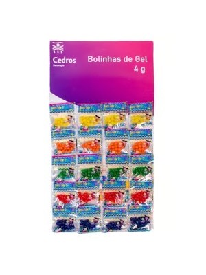 BOLINHAS DE GEL CARTELA C/20 SAQUINHOS DE 4G UN.