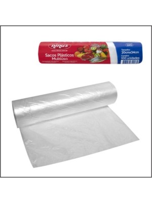 ROLO DE SACO PLASTICO MULTIUSO 2KG 20X34CM C/50 PCS UN.