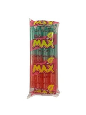 VELA N 1 VERDE-VERMELHA 8PCS 12G UN. VELAS MAX