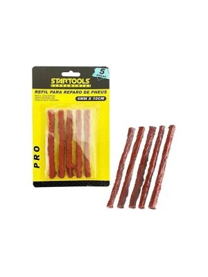 REFIL P/ REPARO DE PNEUS 6MMX10CM CRTL C/5 PCS UN.