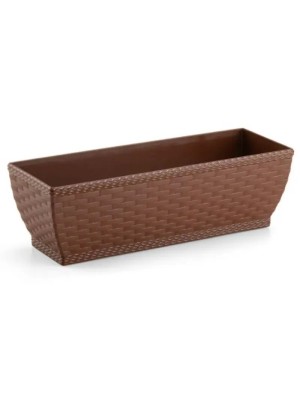 Jardineira Rattan Coffee– Decoração Sofisticada para Casa e Jardim