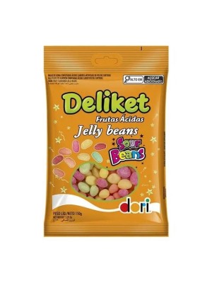 BALA DELIKET FRUTAS ACIDAS JELLY BEANS 150G