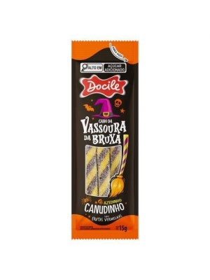 BALA REGALIZ CANUDINHO VASSOURA DE BRUXA 15G UN. DOCILE