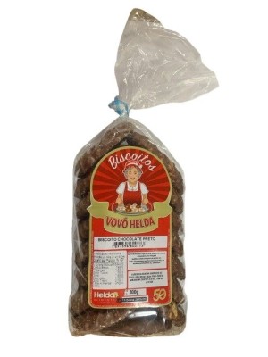 BISCOITO AMANTEIGADO C/CHOCOLATE PRETO 300G UN. HELDA