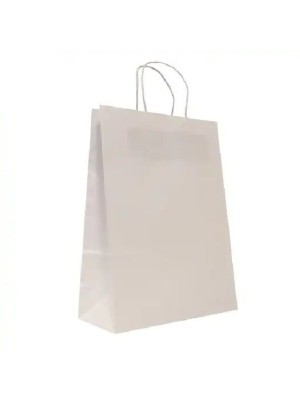 Sacola Papel Kraft Colorido M 23x30x10cm Branca