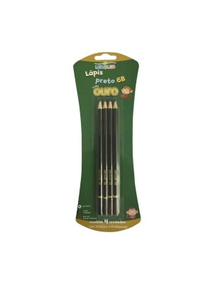 LAPIS TECNICO GRAFITE CAIXA C/12PCS 6B MADEIRA BLISTER/4 UN.