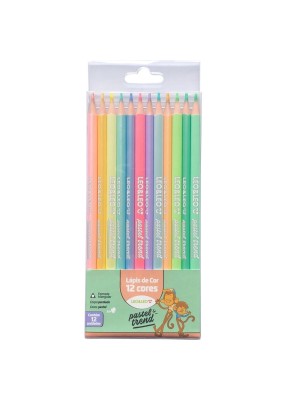 LAPIS DE COR PASTEL SUBCX C/6PCS C/12 CORES TREND UN.