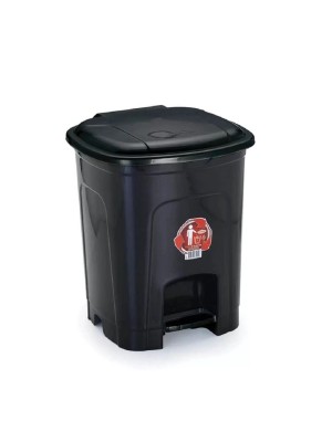 LIXEIRA PRETA 16L C/ PEDAL 29,8X29,7X36,3CM