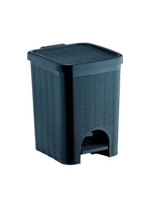 LIXEIRA VIME C/ PEDAL 12L PRETA UN.