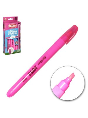 MARCADOR DE TEXTO CX C/12PCS JOTZ STIK ROSA UN.