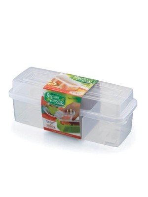 POTE P/ BISCOITOS E TORRADAS C/ DIVISORIA 23,1X9,1X8,9CM UN.