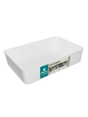 ORGANIZADOR DE GAVETAS MODULAR RETANGULAR BRANCO 22,4X14,3X5,4CM UN.