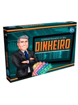 Jogo Administrando o Seu Dinheiro Pais & Filhos – Tabuleiro Educativo de Educação Financeira com Roleta, Dado, Fichas e Dinheiro de Brincar
