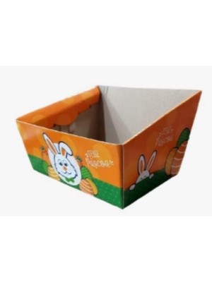 CESTA PASCOA M 17X12,5X8CM UN. ESTAMPA COELHO