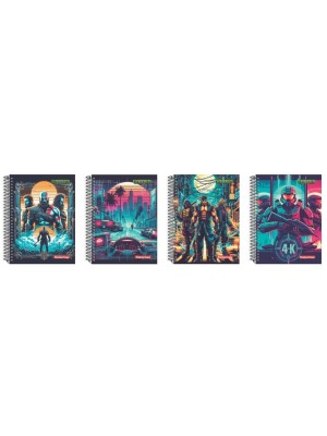 CADERNO UNIVERSITARIO 192FLS CD GAMES 12X1