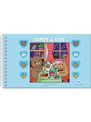 LIVRO  PARA COLORIR COMFY AND COZY BLUE BOBBIE GOODS